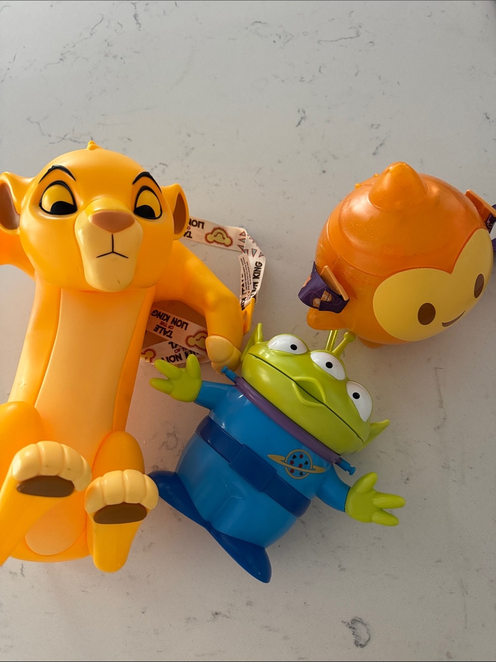 Disneyland popcorn bucket and drink cups
